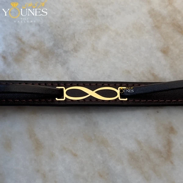 دستبند طلا چرم مردانه L162